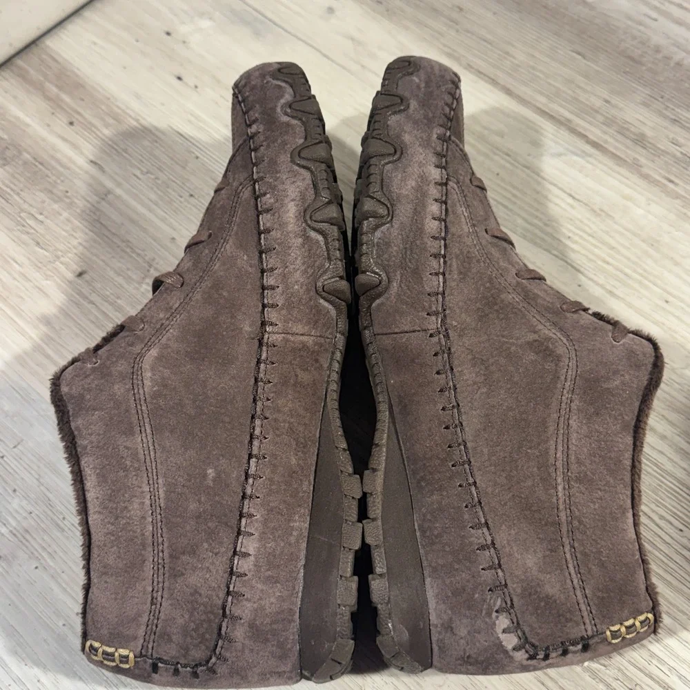Skechers Bikers Totem‎ Pole Chocolate Suede Leather Chukka Boots Sz 9.5